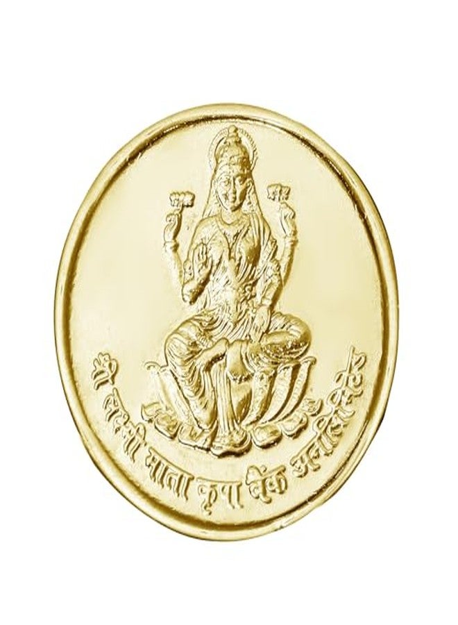 Pray Everyday Laxmi Ji Gold Plated Coin Set of 2 Coins (One with Sri Suktam & another with Sri Yantra on Back of Coin) - Image 1
